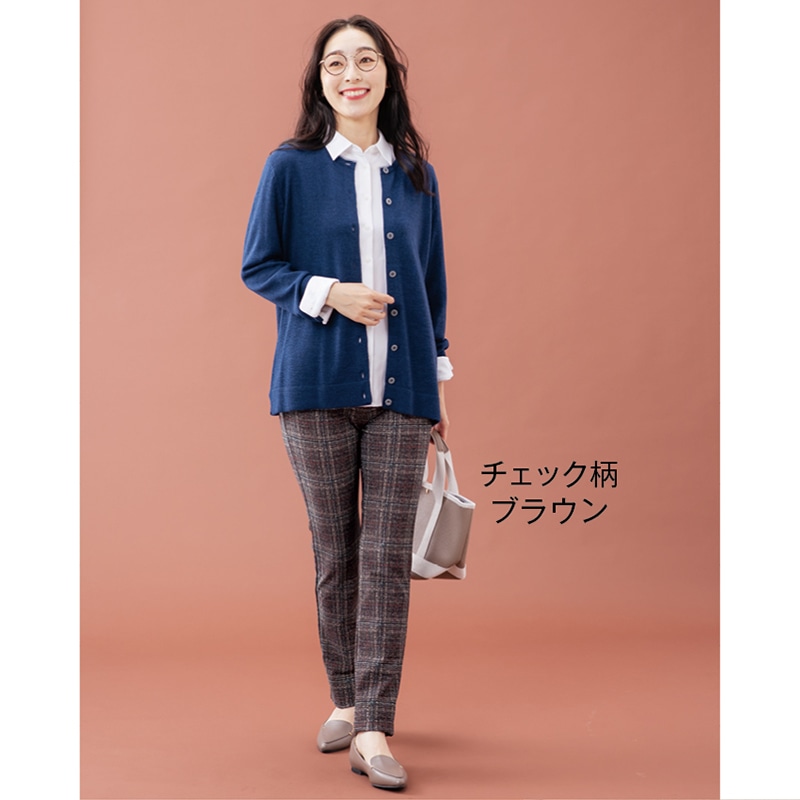 「毎日が発見」美ラク 股下選べる裏起毛あったかパンツ ロイカ ブラック L-60