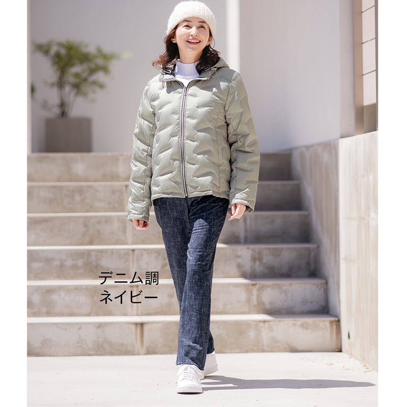 「毎日が発見」美ラク 股下選べる裏起毛あったかパンツ ロイカ ブラック L-60