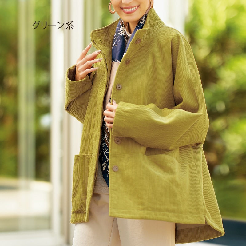 コーデュロイドルマンショートコート