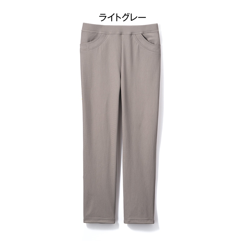 「毎日が発見」おなかゆったり裏起毛美ラクストレッチパンツ ブラック M-L-60