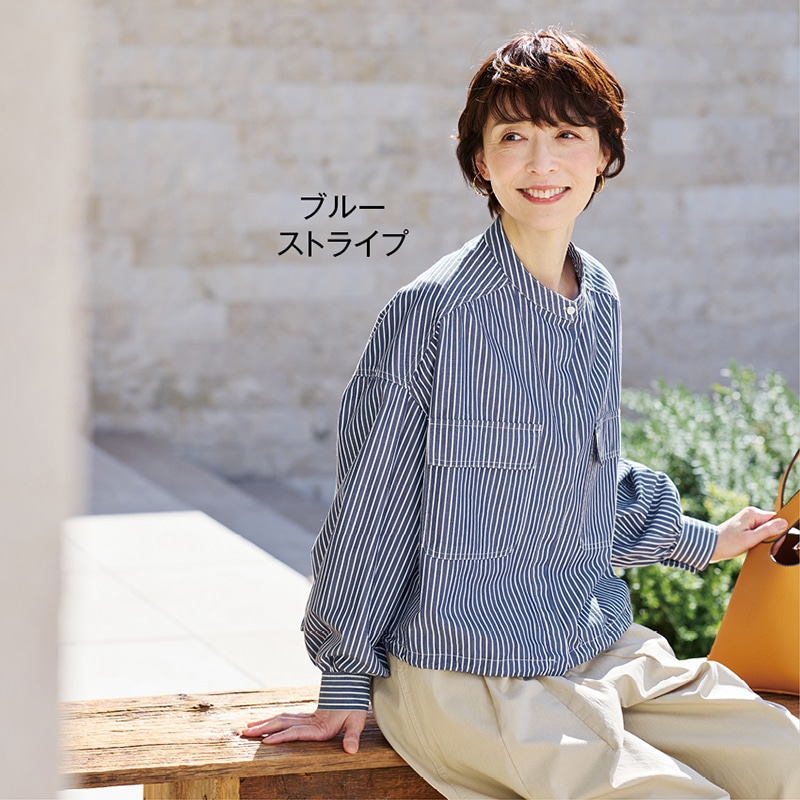 ストライプシャツジャケット