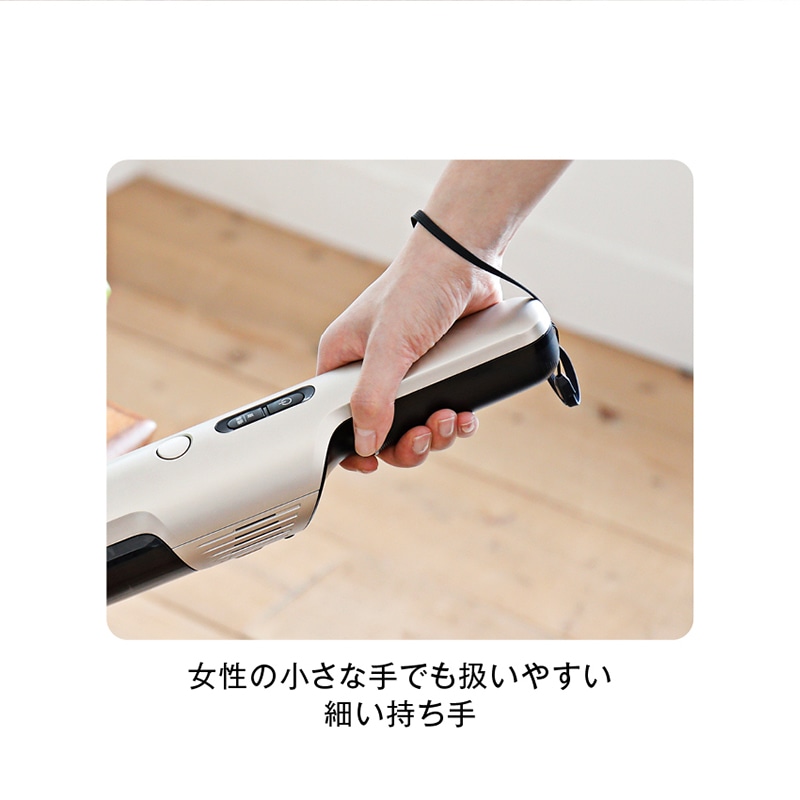 Siroca 2wayコードレススティッククリーナー シャンパンシルバー