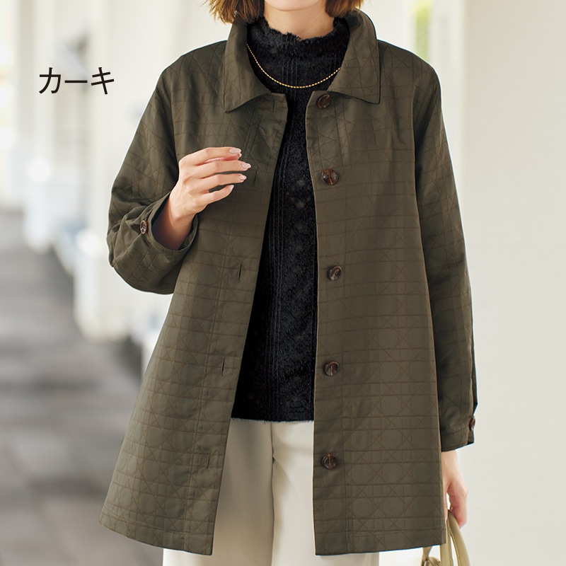 キルト風ジャカードコート