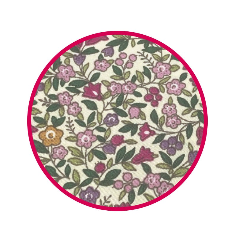 ロング丈プリーツかっぽう ピンクフラワー