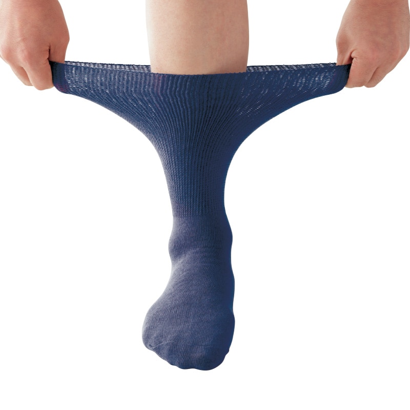 綿混しめつけません靴下　４色組