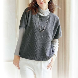 杢調ジャカードカットソープルオーバー