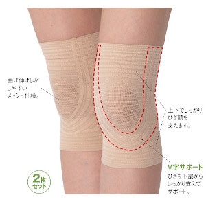 膝用　サポーター フリーサイズ ベージュ 楽天市場】膝サポーター ベージュの通販