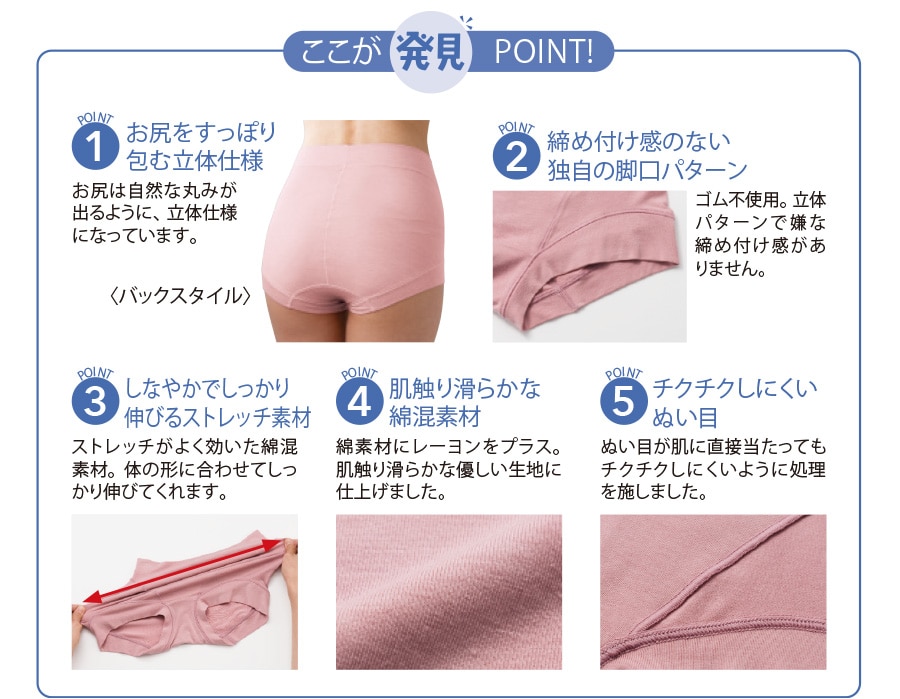 毎発オリジナル　はいていることを忘れる肌思いショーツ